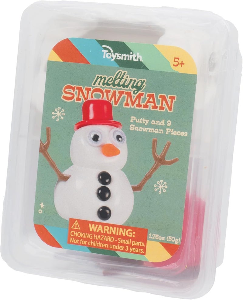 Toysmith Melting Snowman â€“ Reusable Putty Slime Kit with Snowman Accessories â€“ Build, Melt & Rebuild Fun â€“ Desk Toy & Holiday Gift for Kids â€“ Christmas Stocking Stuffer â€“ Ages 5+ - Image 1